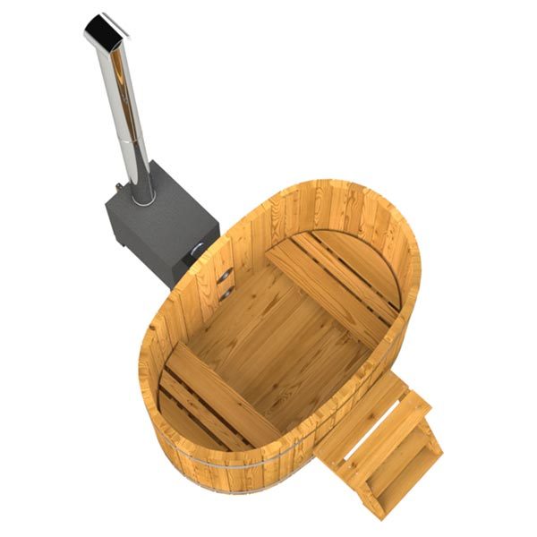 Thumbnail: Wooden Oval Hot Tub - Outside Heater (2 Person)
